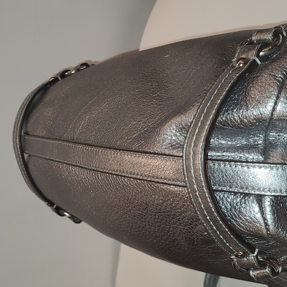 Coach Alexandra Silver Metallic Leather - Picture 5 of 11